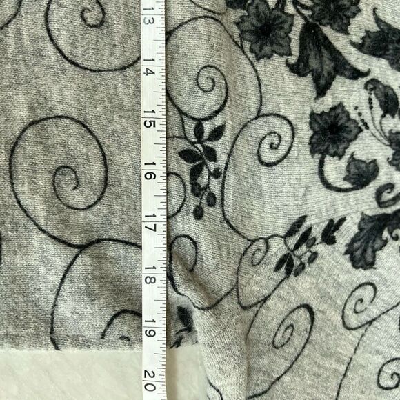 Sarah Spencer Large Angora Rabbit Hair Lambswool Blend Gray Sweater Top - Picture 5 of 7